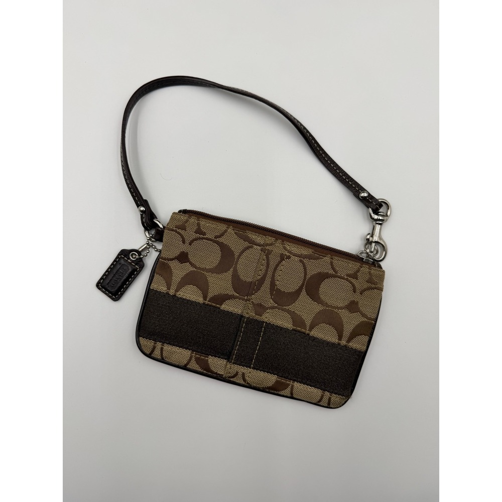 Coach Y2K Iconic Brown Wristlet Preppy